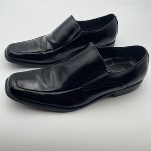 Stacy Adams Loafers Mens Size 12 M Black Leather Danton Square Toe Dress Shoes